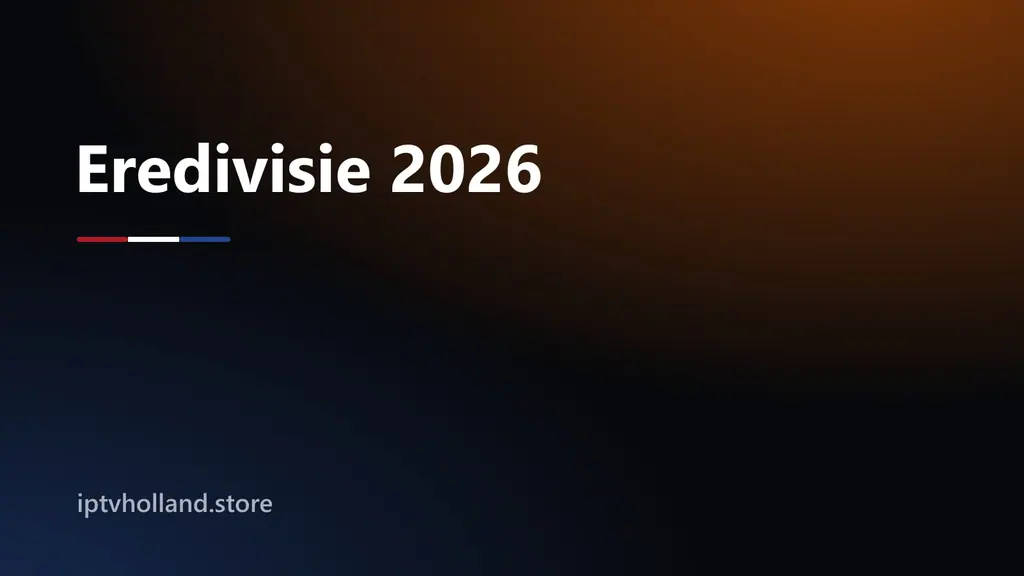 Eredivisie live kijken via IPTV: voetbalwedstrijd in een uitverkocht Nederlands stadion op een Smart TV in de woonkamer
